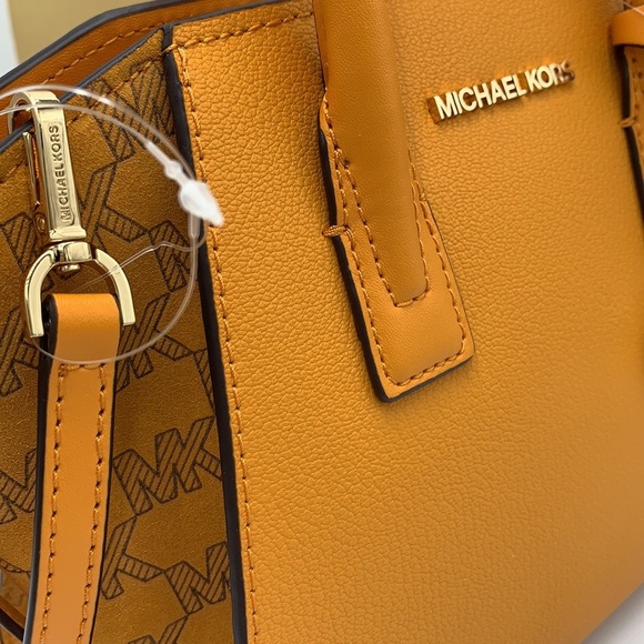 MICHAEL KORS AVRIL SMALL TOP ZIP SATCHEL CROSSBODY BAG HONEYCOMB COLOR - Picture 3 of 15